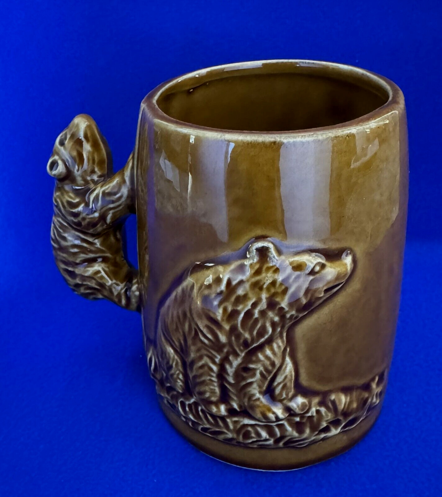 Vintage Yellowstone National Park Old Faithful Bear Handled Mug–Never Used