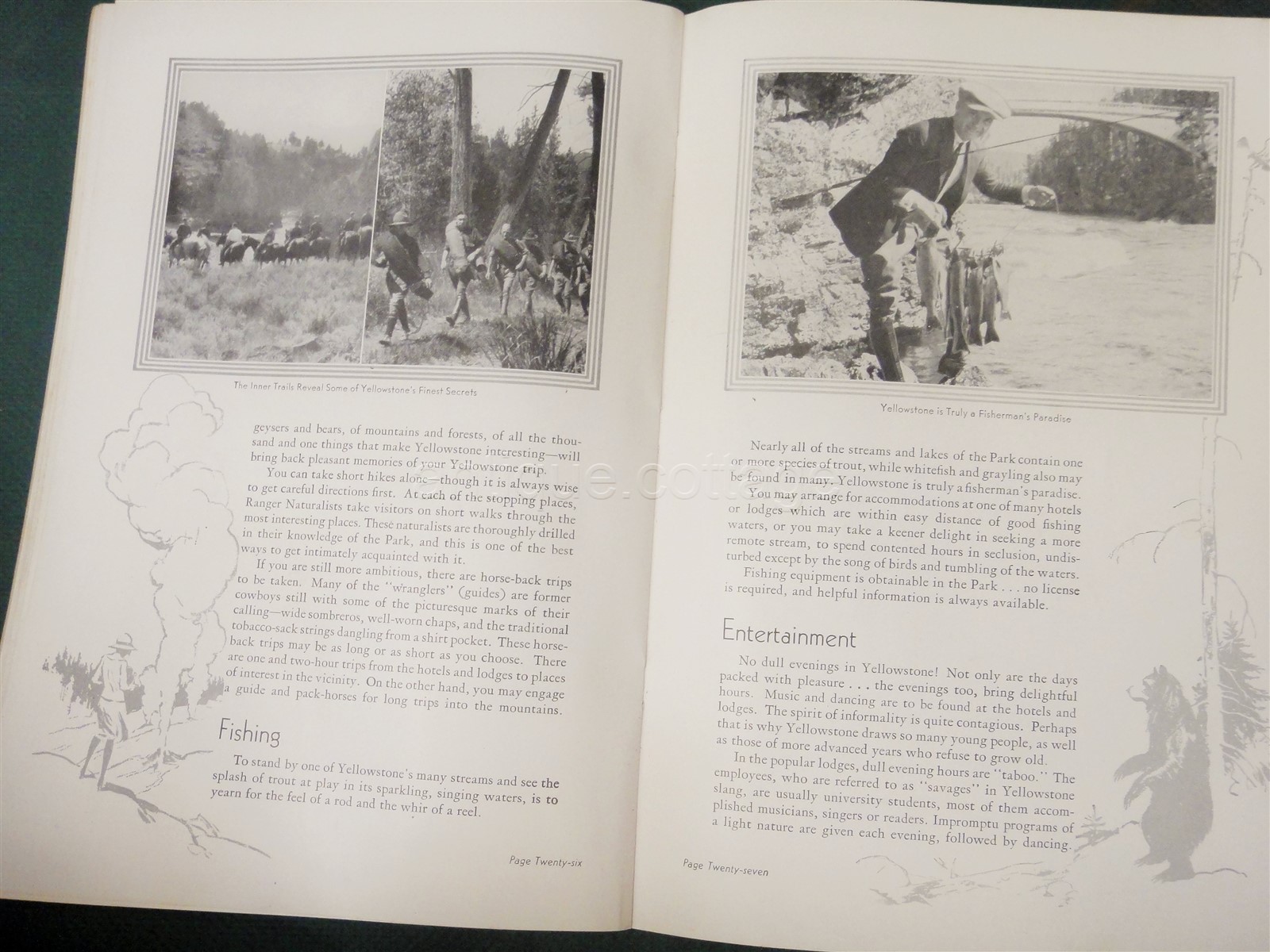 antique YELLOWSTONE and GRAND TETON NATION PARK union pacific rr photo book
