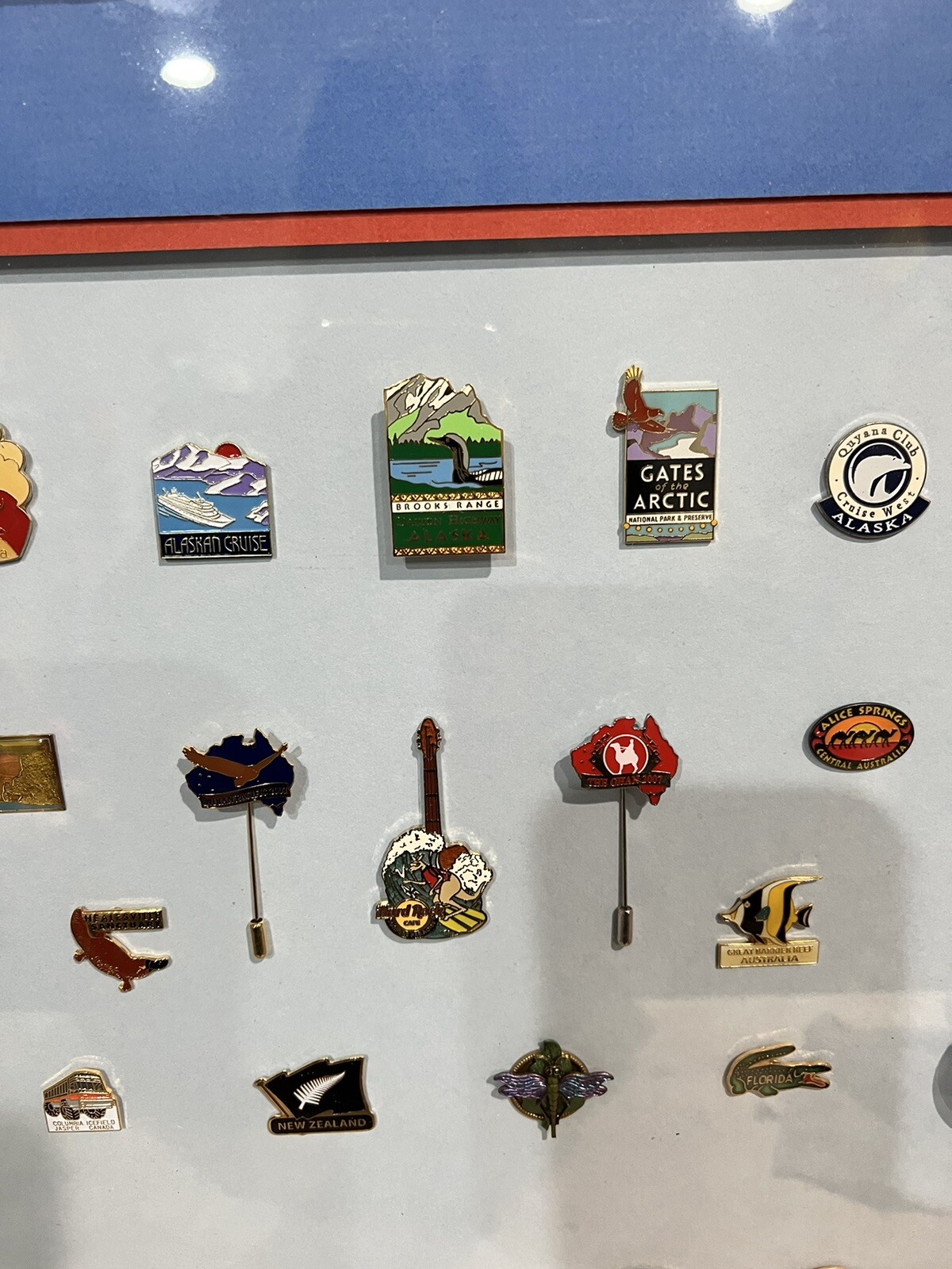 Framed National Parks, State And Other Miscellaneous Pins – Collectibles READ