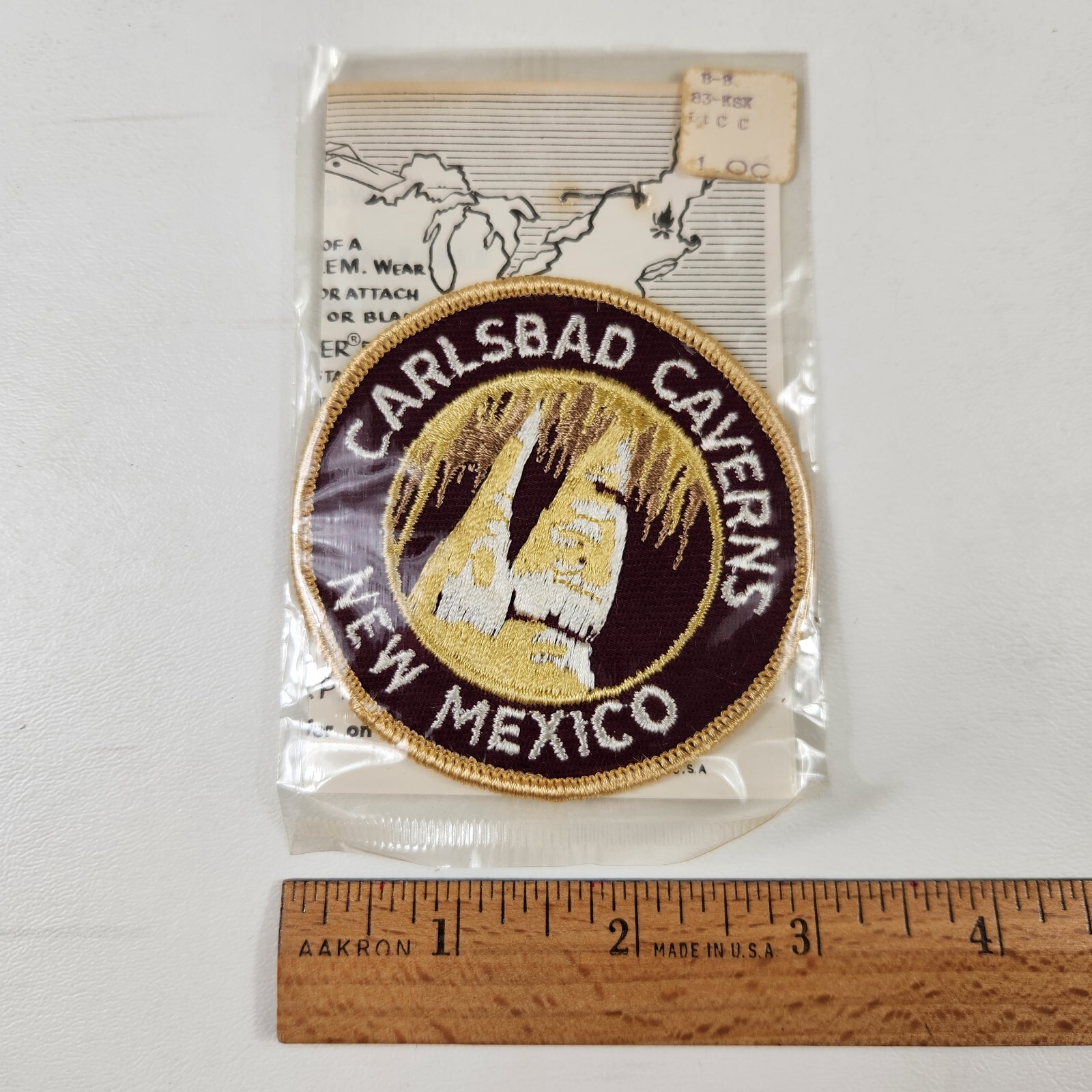 Carlsbad Cavern New Mexico Vintage Iron On Trail Blazer Emblems B&B 1970s 3″