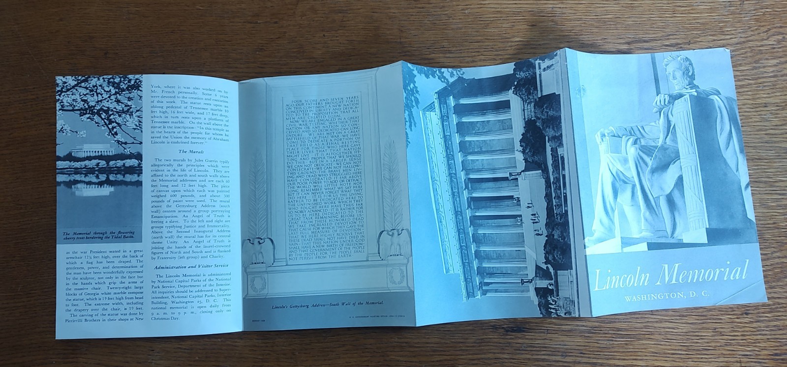 Official 1951 National Park Service LINCOLN MEMORIAL Pamphlet Washington D.C.
