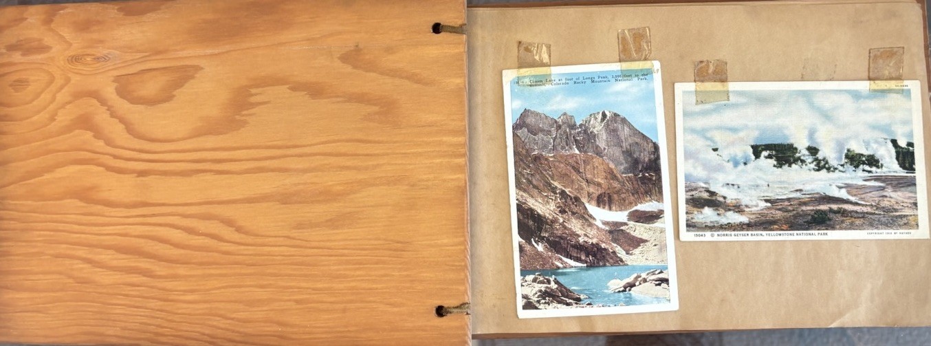 “My Western Trip” National Park 1940 Travel Journal with Postcards & Photos