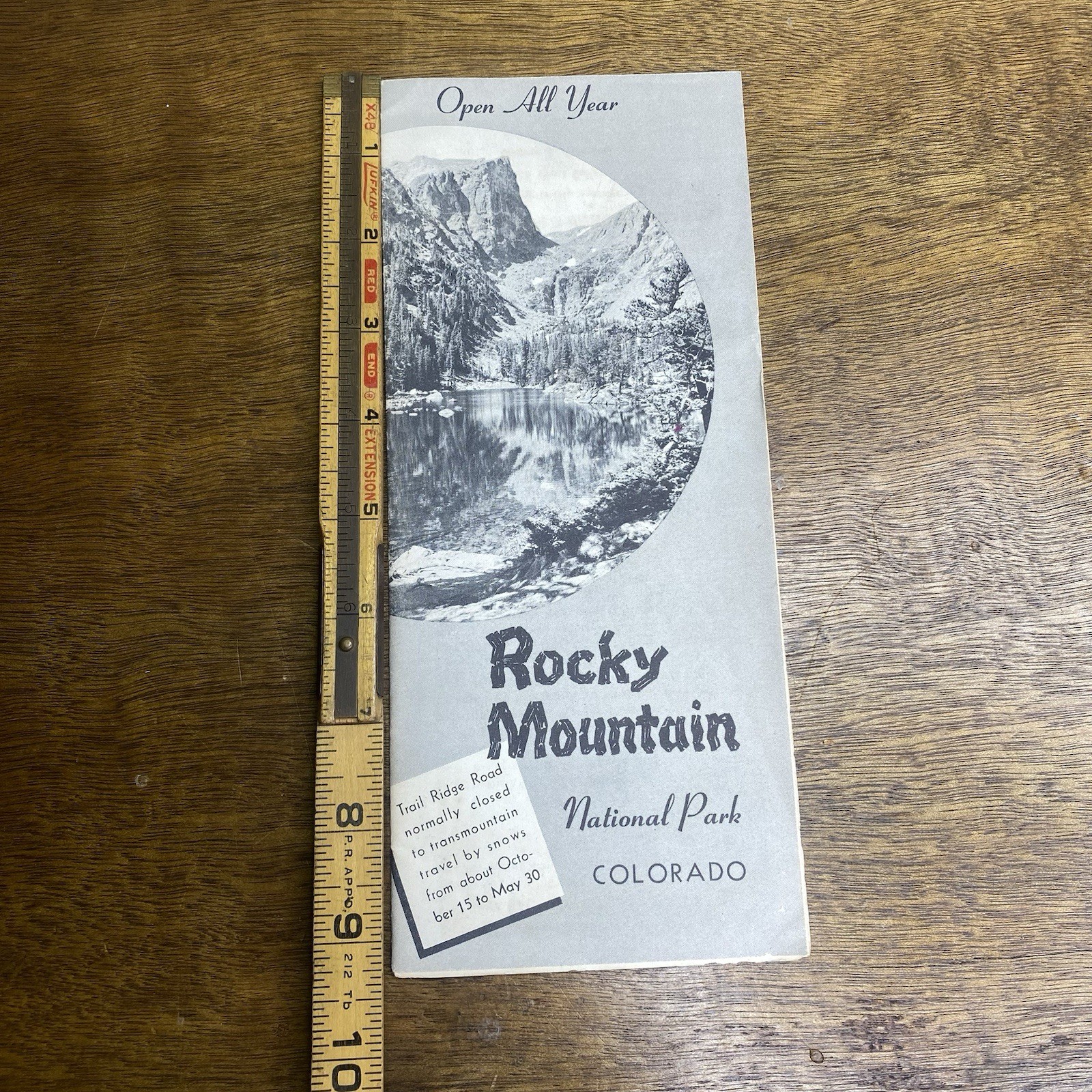 Rocky Mountain Pamphlet With Map 1954 Travel Guide National Park Colorado