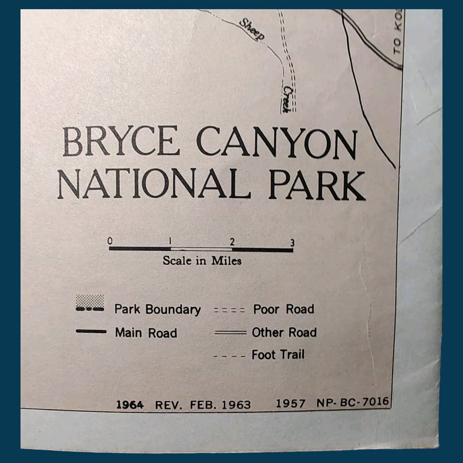 1964 BRYCE CANYON NATION PARK UTAH PAMPHLET