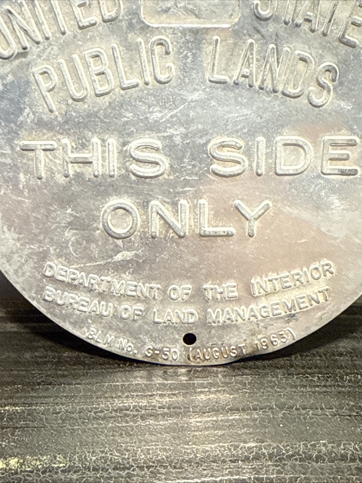 Vintage US Forest Service Public Lands This Side Only Dept Of Interior Land 1963