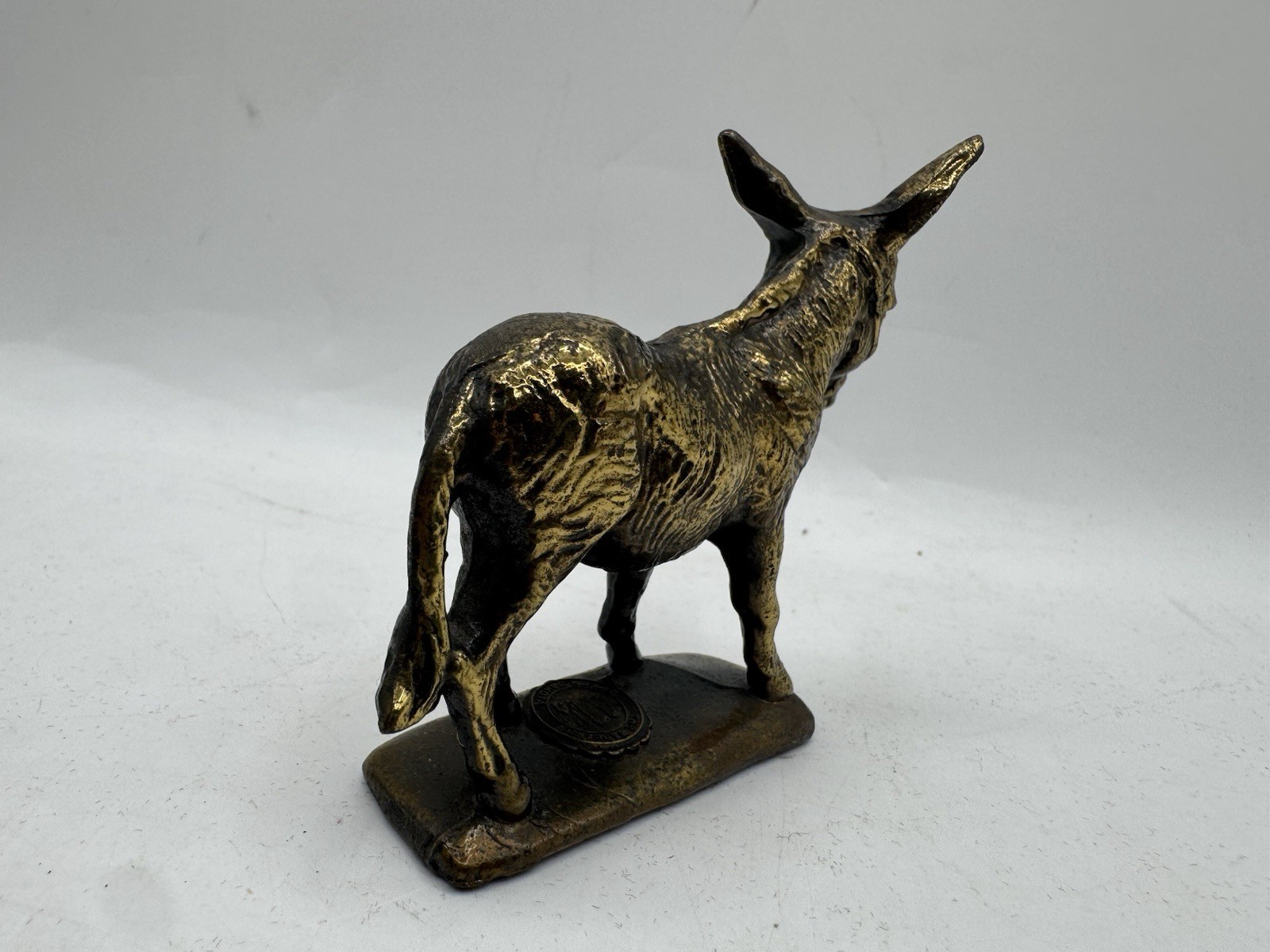Badlands National Park South Dakota Lot Of 2 Brass Figurines Donkey+Buffalo