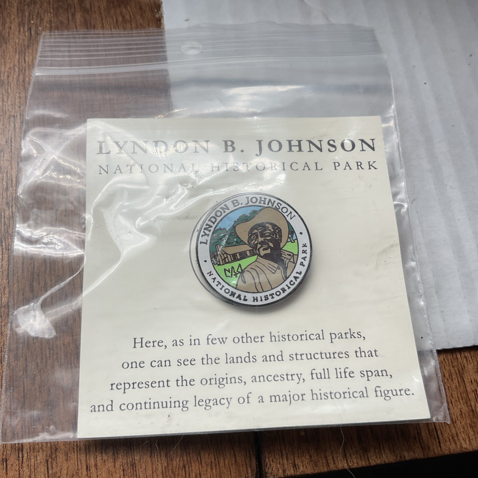 Lyndon B Johnson National Historical Park Texas Travel Souvenir Lapel Pin New!