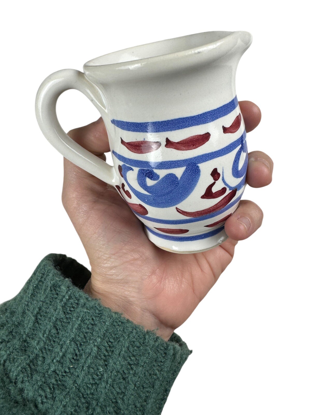 Vintage Eastern National Park Folk Pottery Pitcher Jamestown Collection Creamer