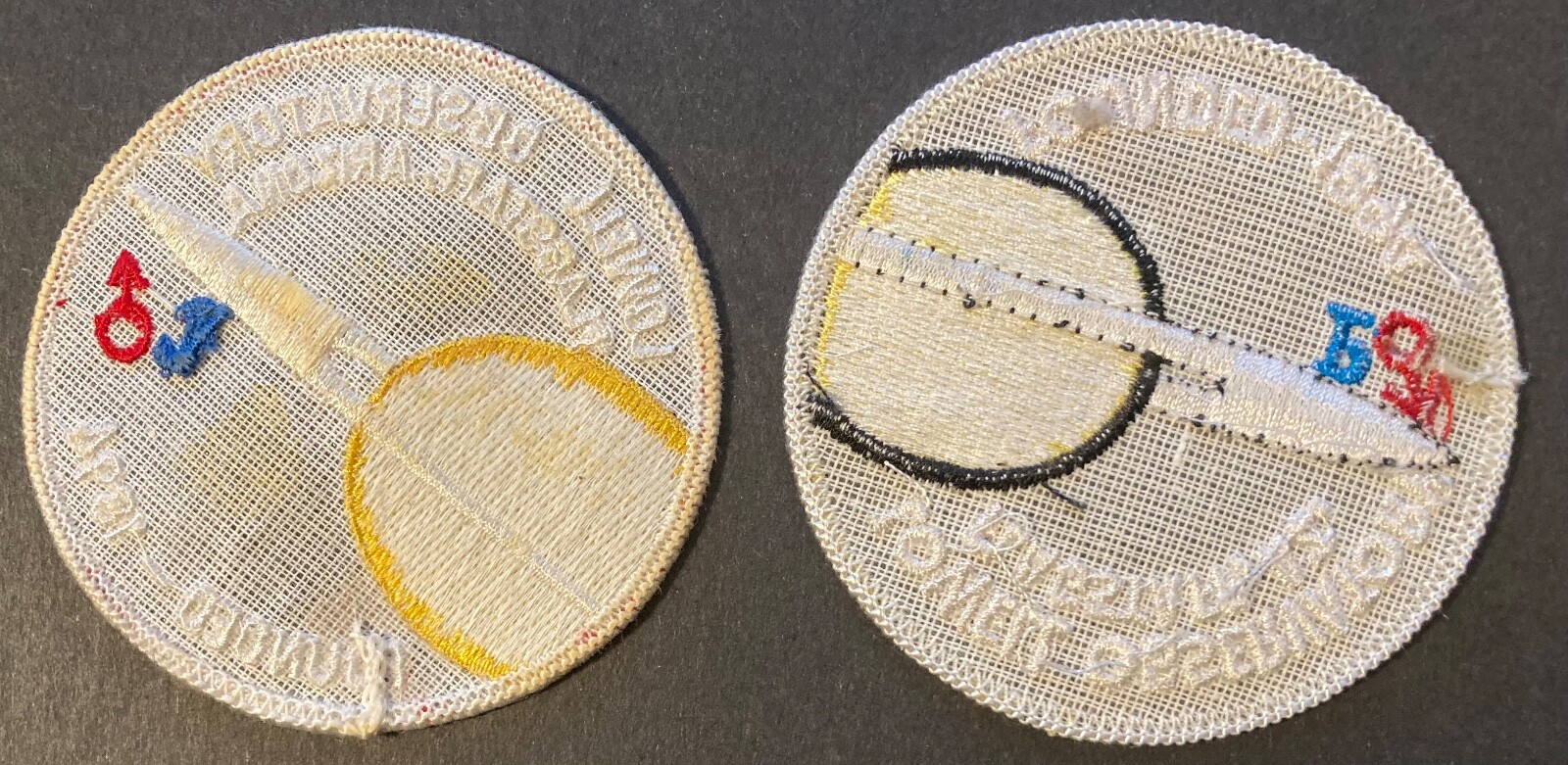 2 LOWELL OBSERVATORY FLAGSTAFF AZ FOUNDED 1894 Sew-On Patches PLUS Voyager 2 Pin