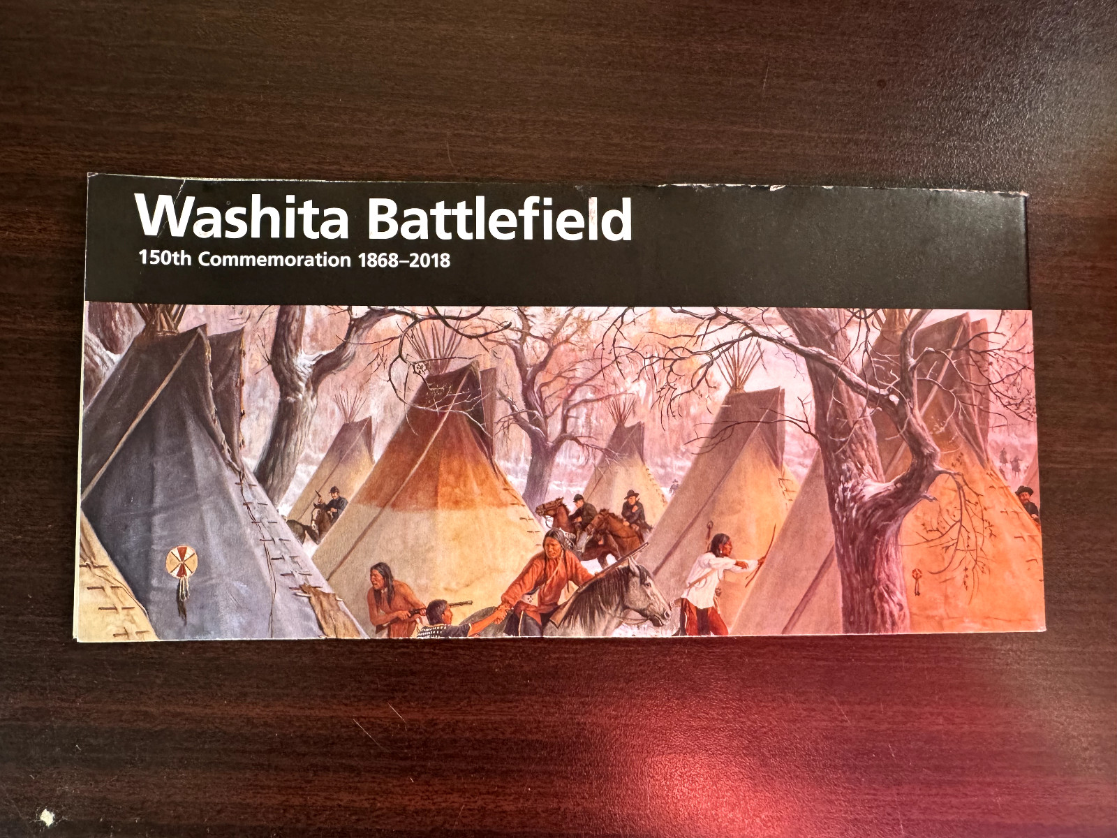 Washita Battlefield Special 150th Commemoration National Park unigrid brochure