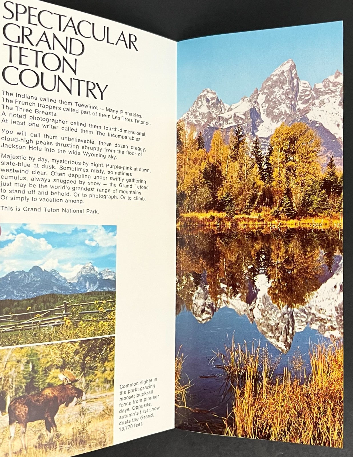 1980 Grand Teton National Park Wyoming Recreation Guide Vintage Travel Brochure
