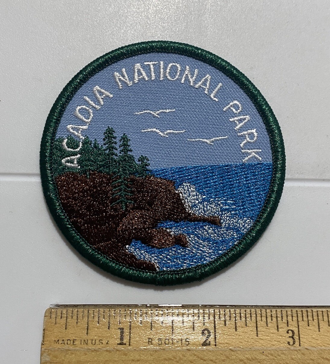 Acadia National Park Maine Atlantic Coast ME Souvenir Round Embroidered Patch
