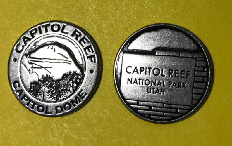 Capitol Reef Capitol Dome Entrance Sign Collectible Token