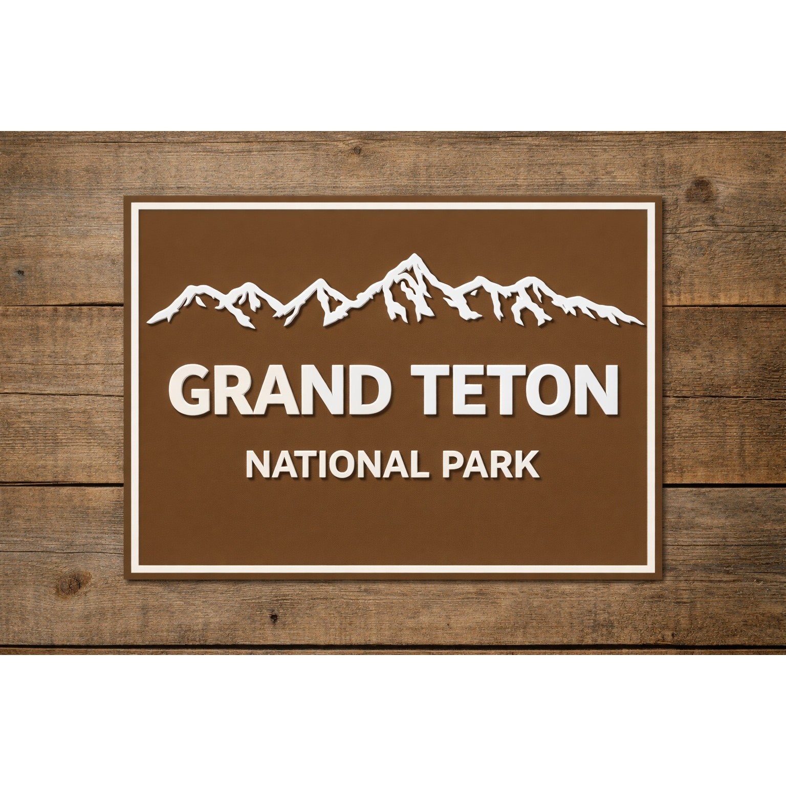 Grand Teton National Park Entrance Sign Mountains Wyoming Jackson Hole