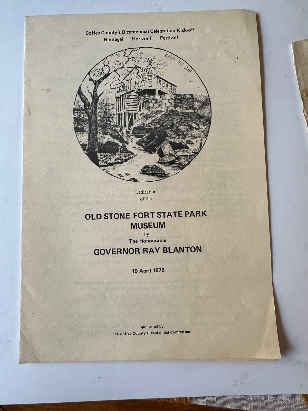 The Old Stone Fort Museum Coffee County TN Dedication Program (3B)