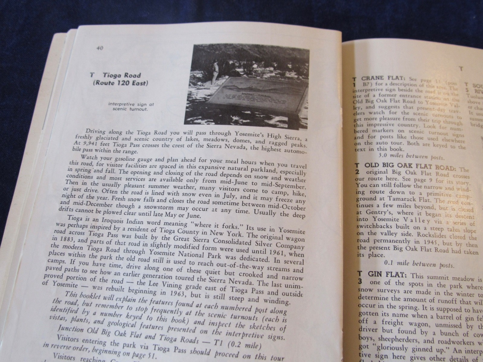 Vintage 1965 Self Guiding Auto Tours In Yosemite National Park Brochure C564