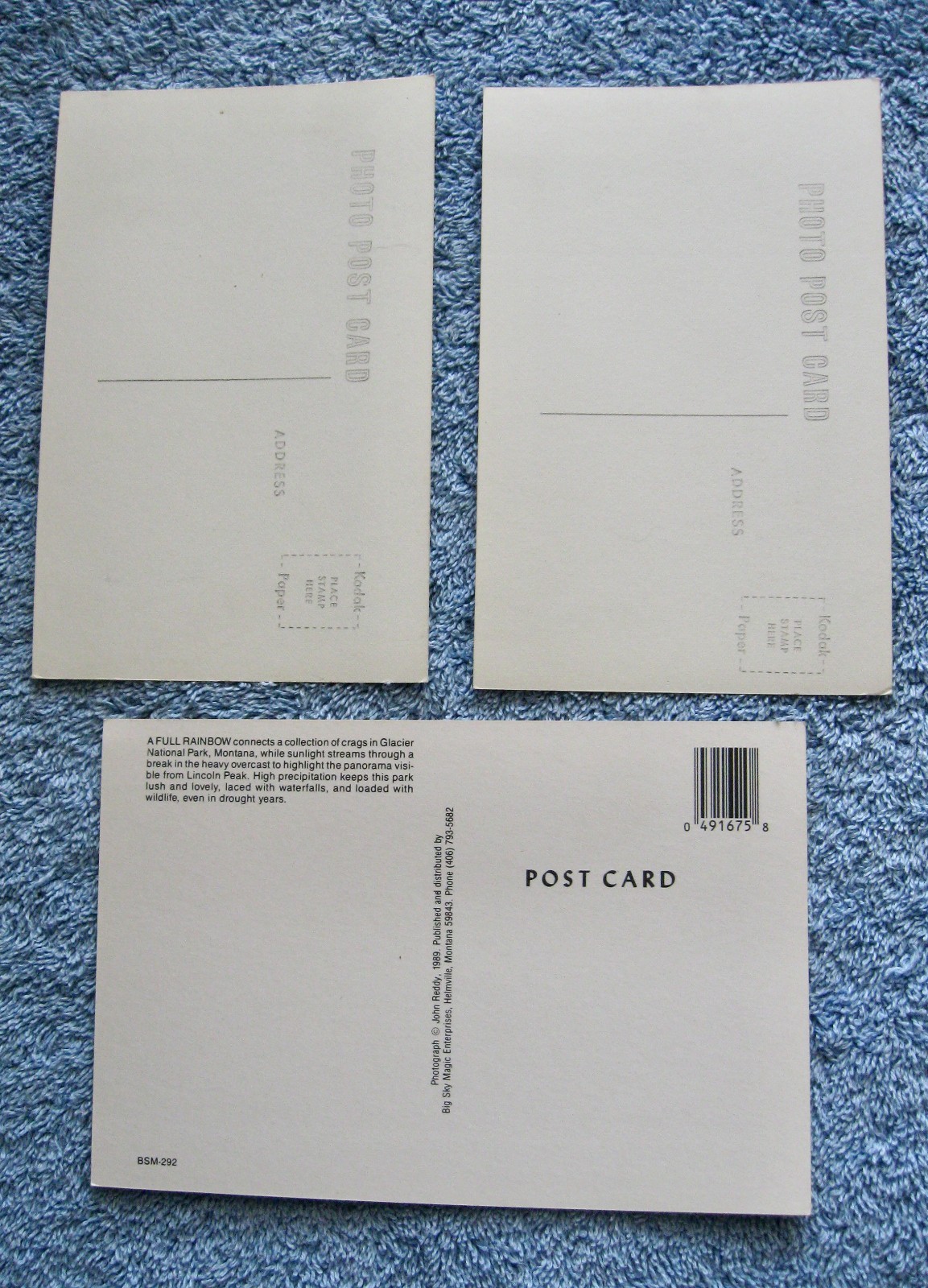 NOS! 3 GLACIER NATIONAL PARK MONTANA Postcards; Unused; Unposted Vintage