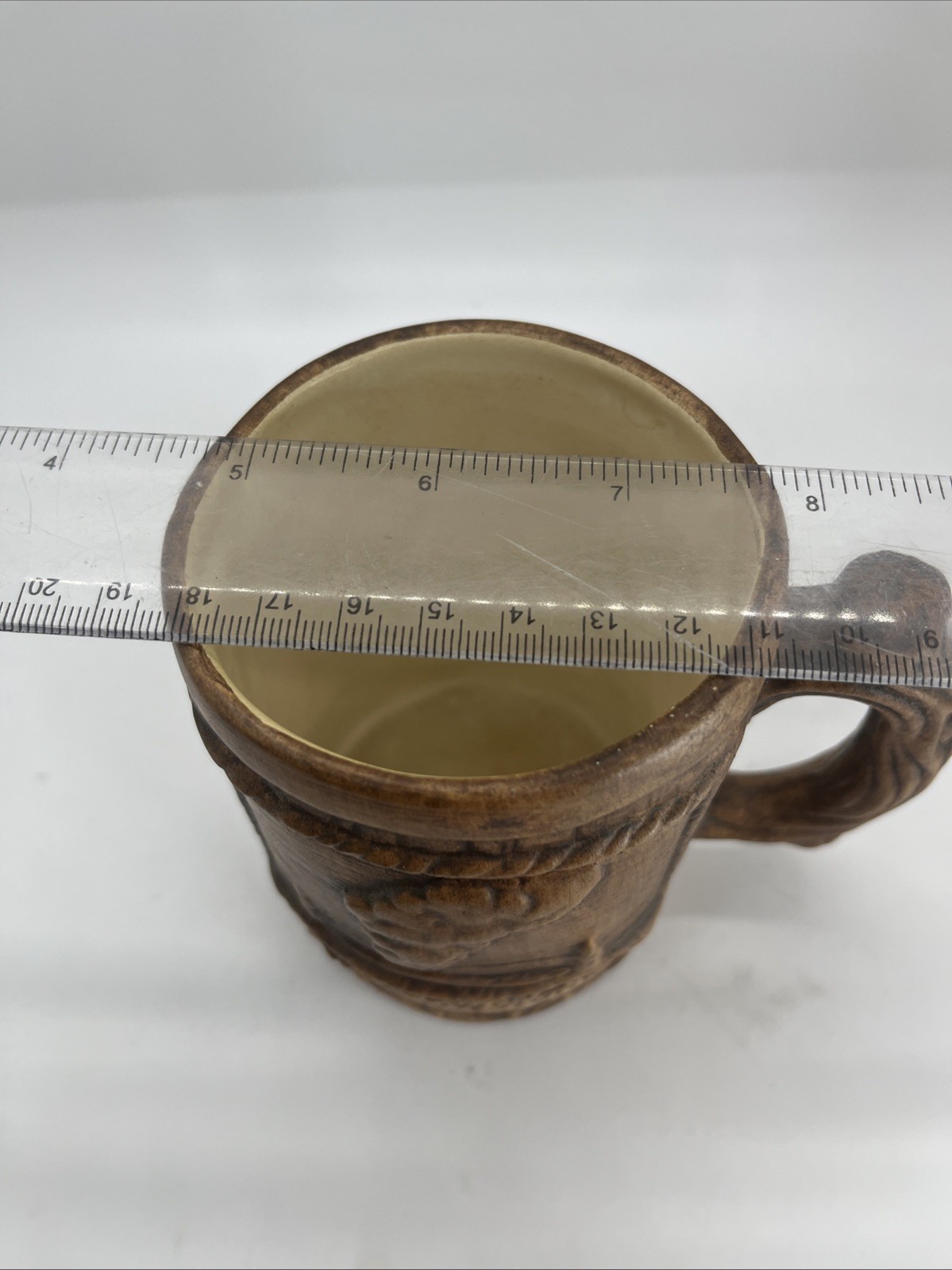 Vintage 1970’s Yellowstone National Park Geyser On Faux Wood Ceramic Mug