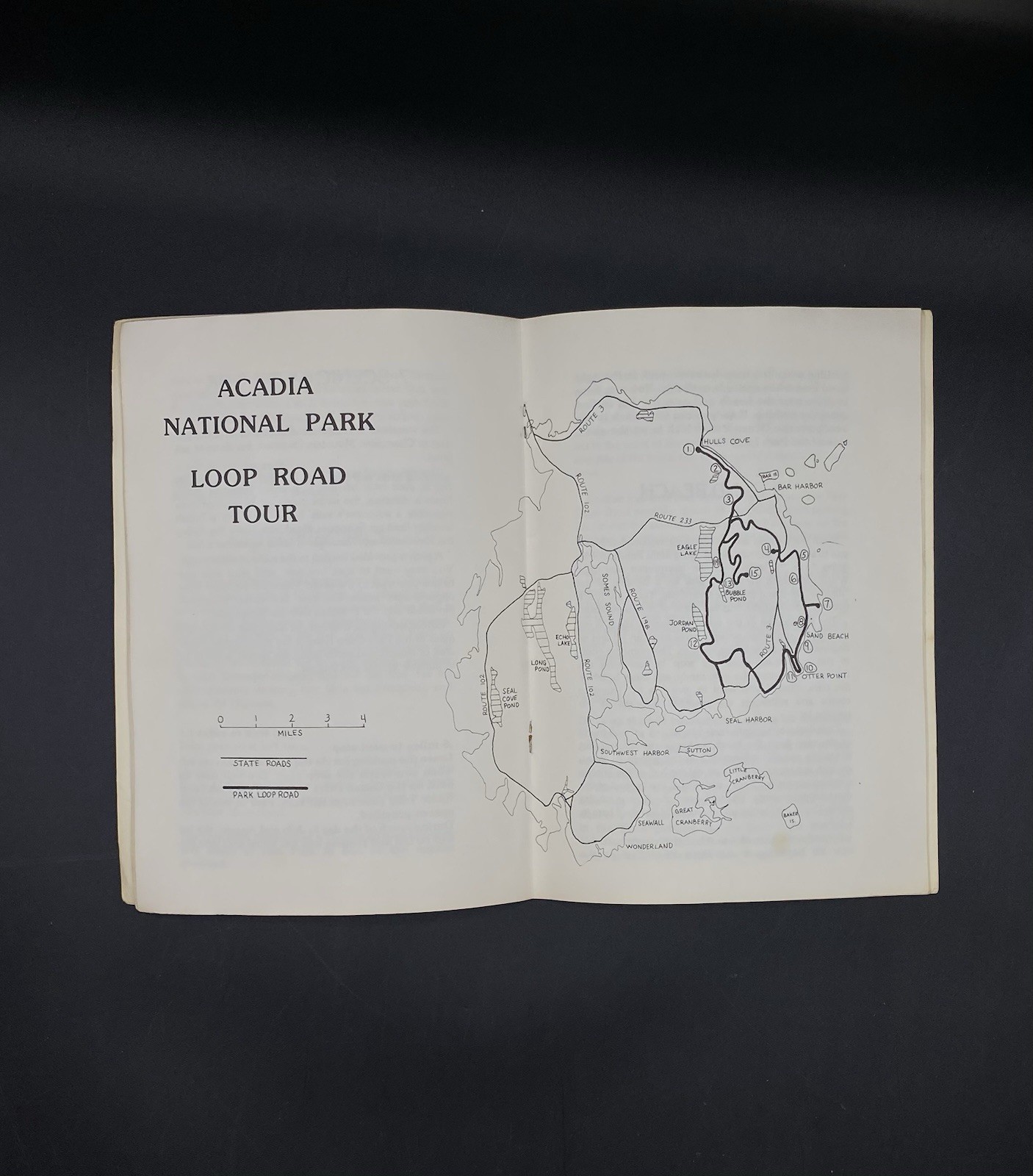 1977 Acadia National Park US Motorists Guide & Sieur de Monts National Monument