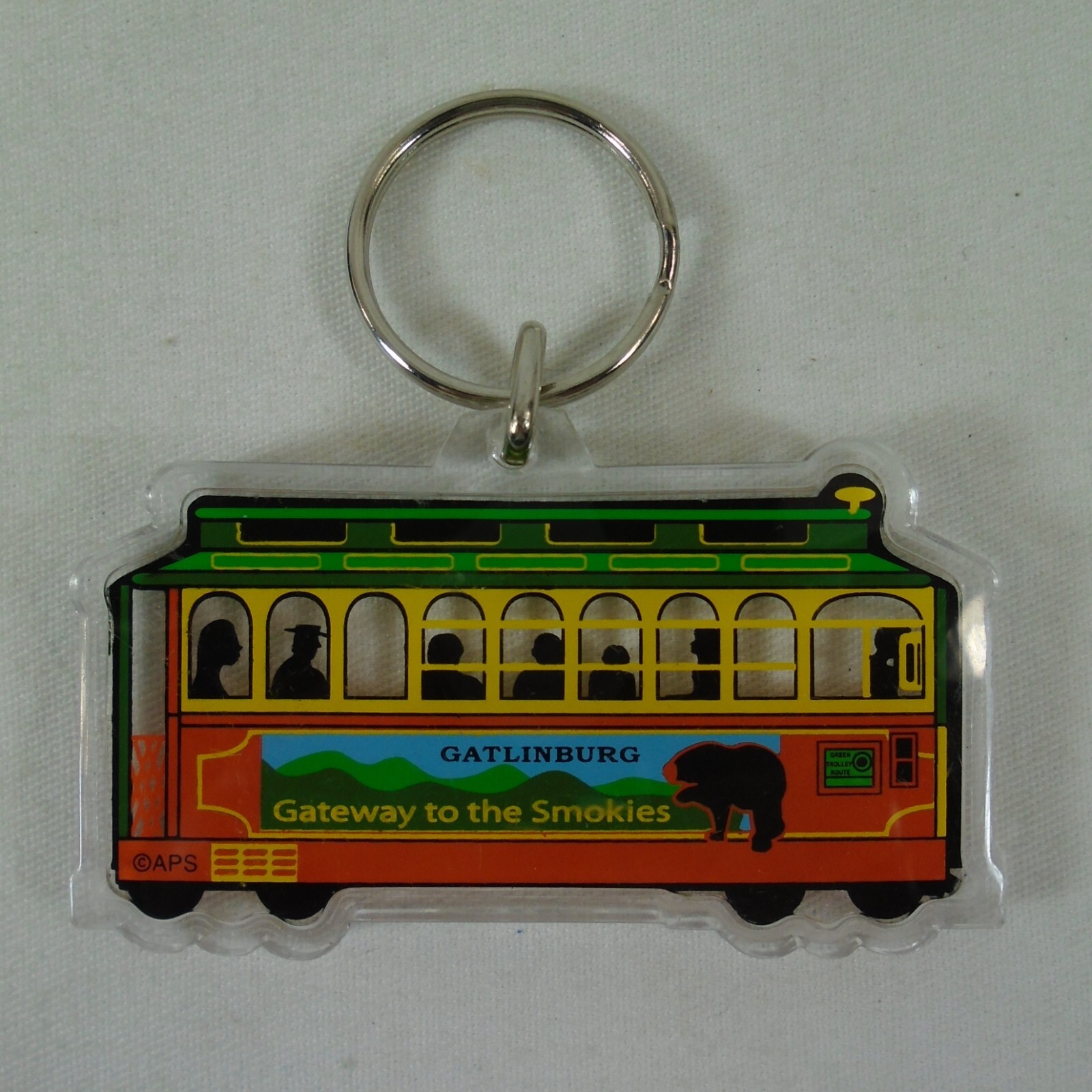 Gatlinburg Tennessee Trolley Keychain Gateway To The Smokies