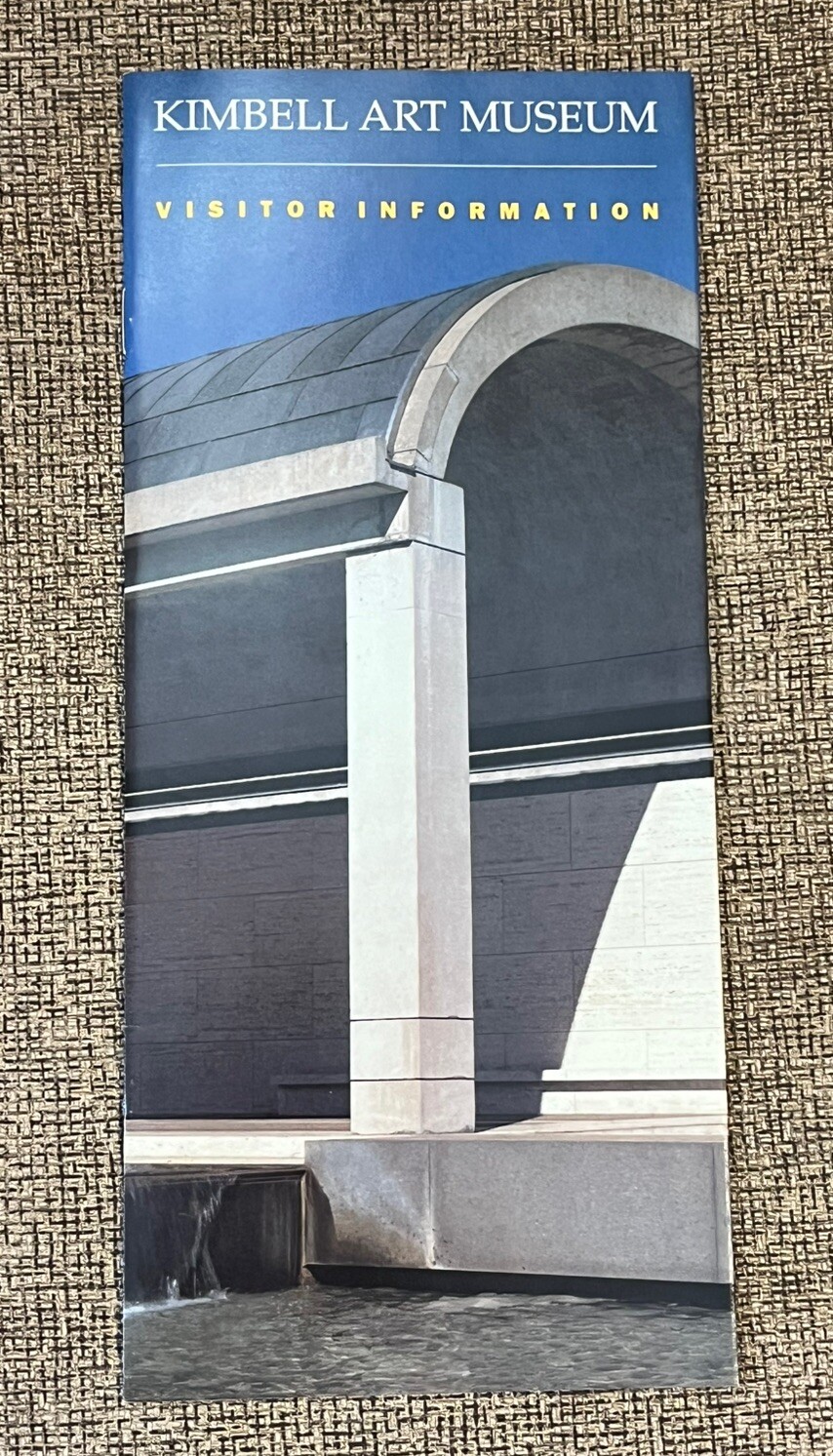 KIMBELL ART MUSEUM FT. WORTH BROCHURE GALLEY GUIDE + EXHIBIT SCHEDULE 1990-1991