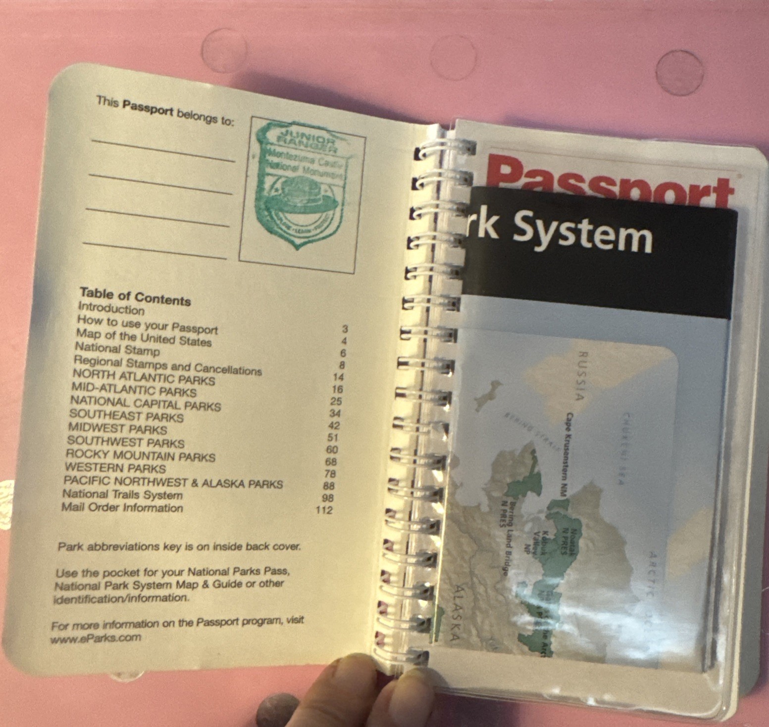 New, but unwrapped, Blue Passport To Your National Parks with map stamp book