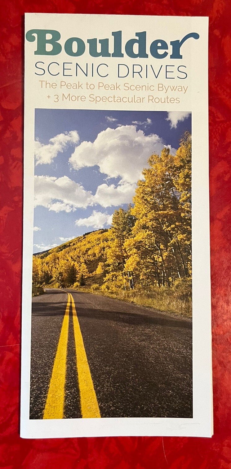 BOULDER COLORADO SCENIC DRIVES BROCHURE with MAP