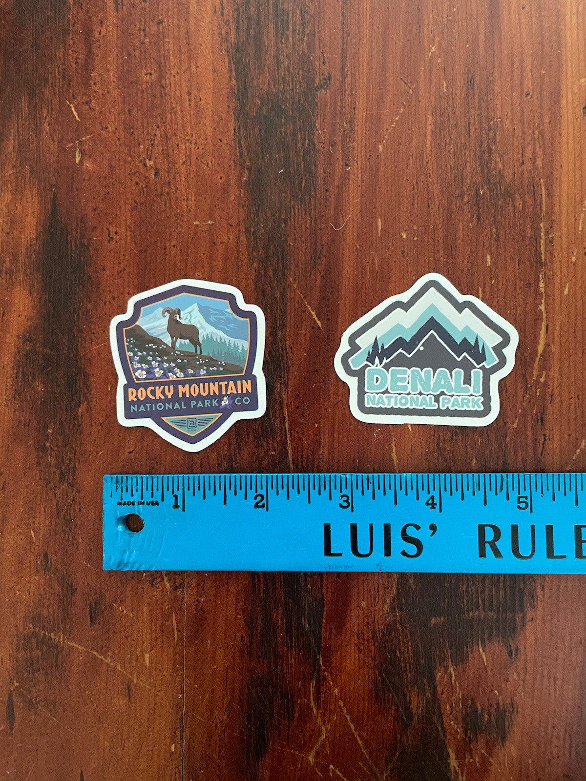 2 Set Rocky Mountain & Denali National Park Outdoor Wilderness Sticker Decal