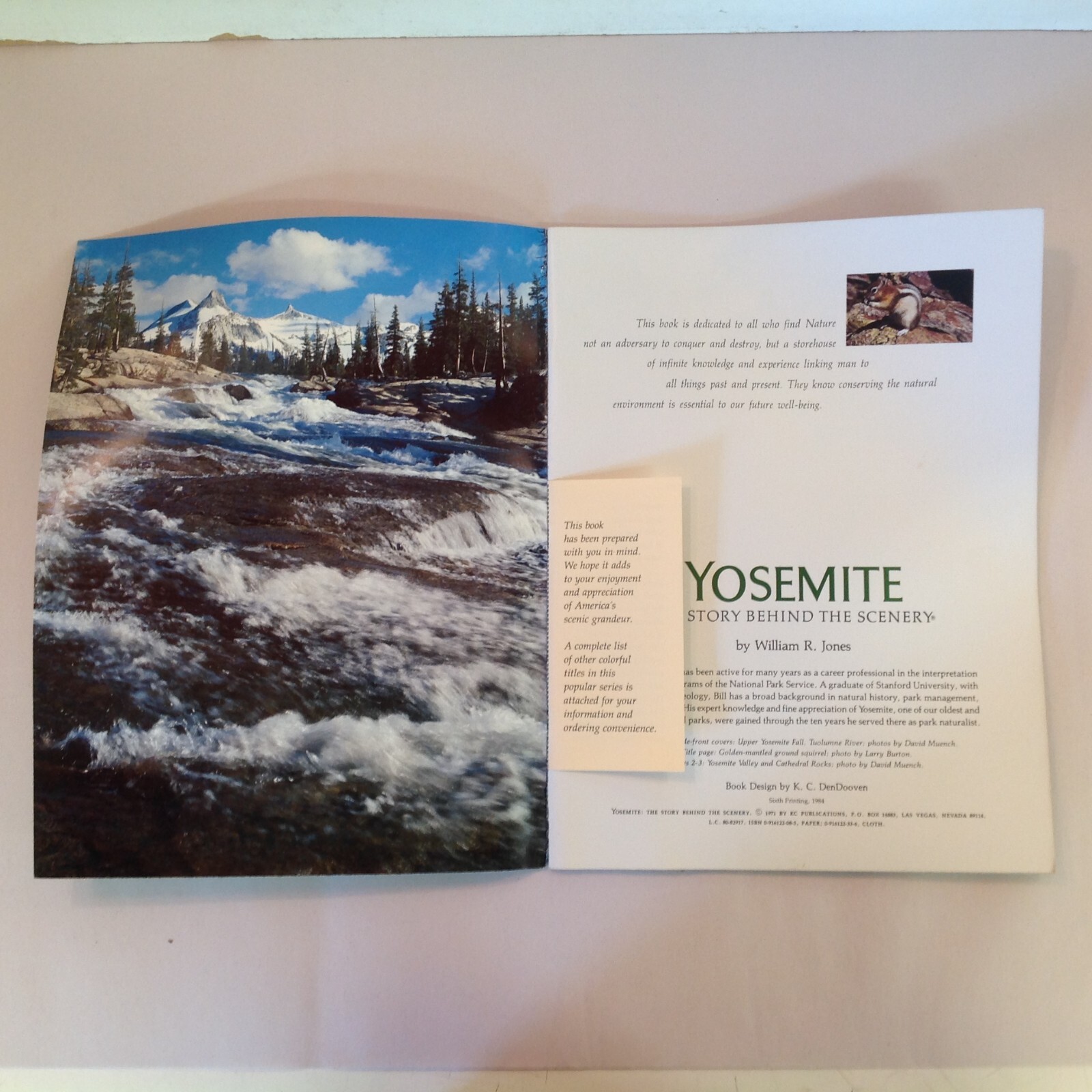 Vintage 1984 Souvenir Color Booklet Yosemite: The Story Behind the Scenery