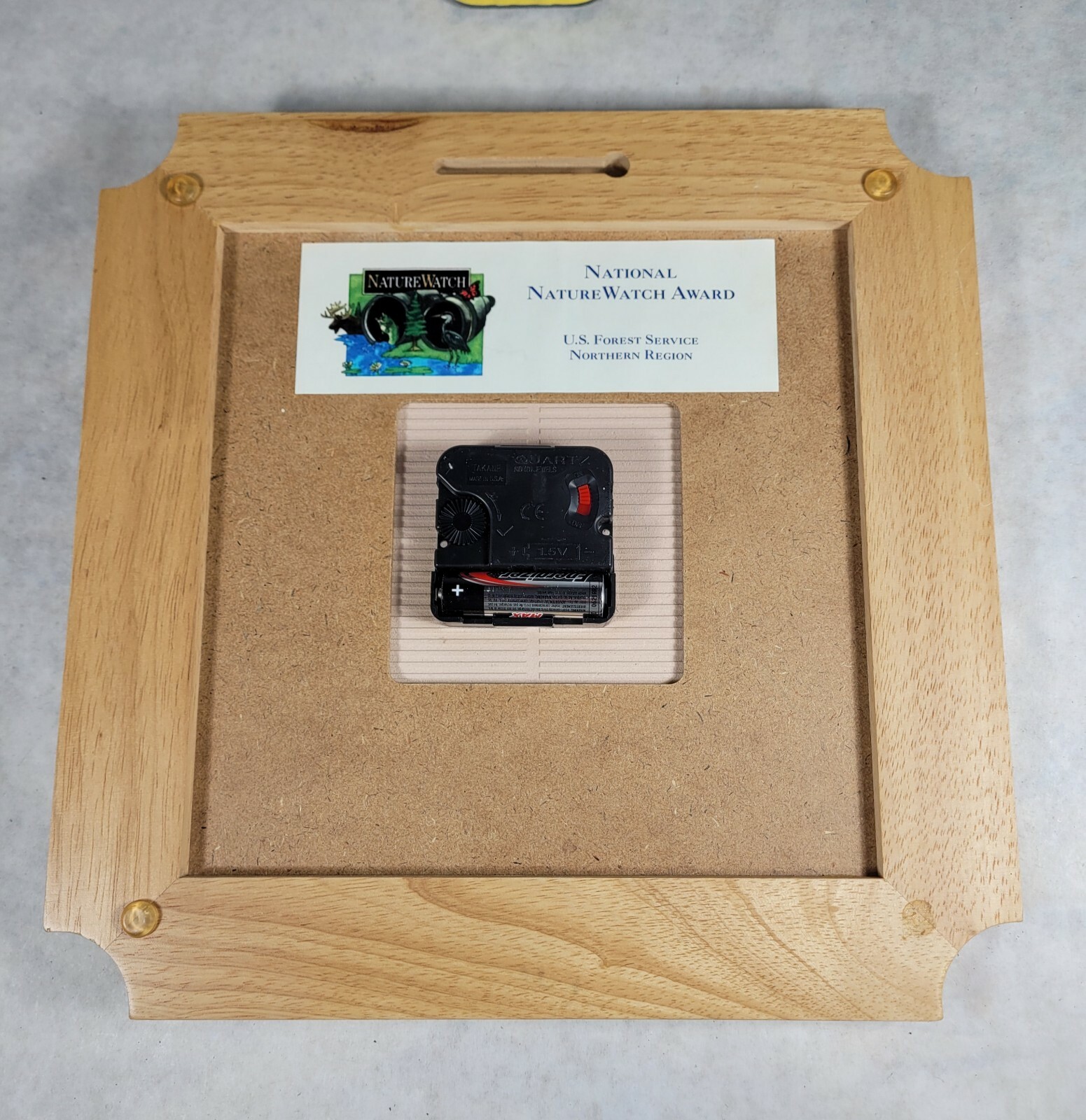 US Forest Service Nature Watch Award – Tile Clock – Donna Jenson – Bear Works