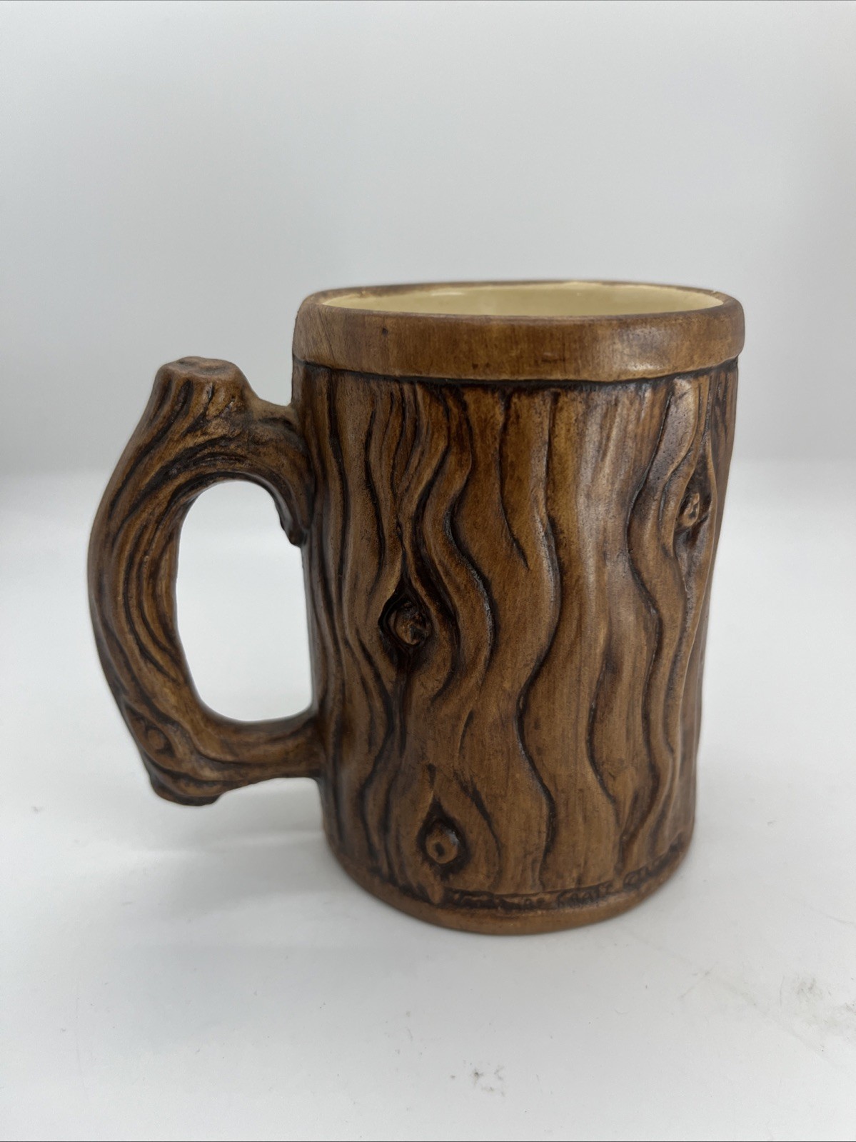 Vintage 1970’s Yellowstone National Park Geyser On Faux Wood Ceramic Mug