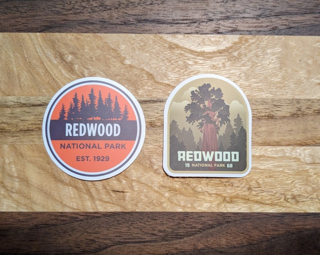 A Set of Two (2) Redwood National Park Sticker Decal 3″