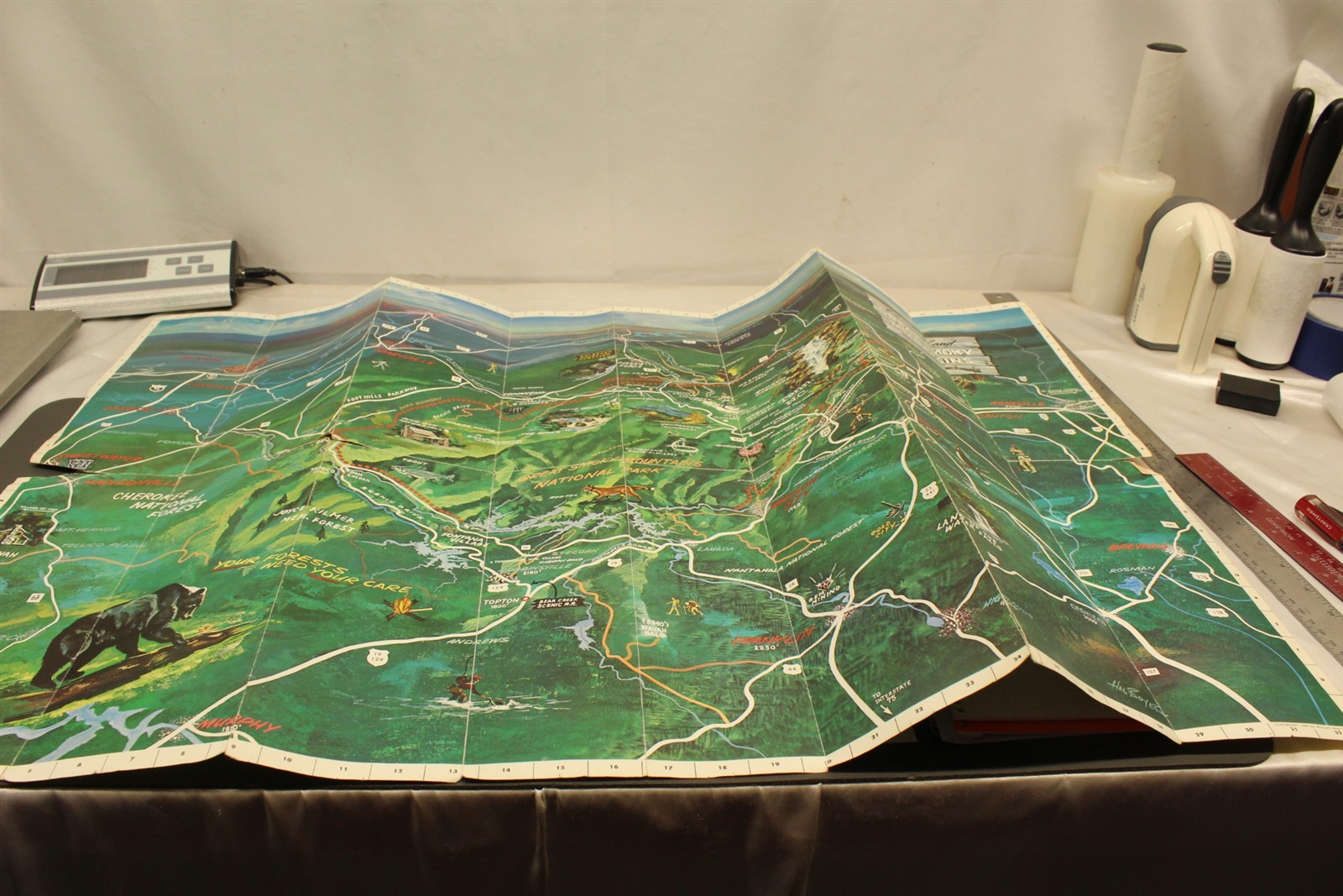 Vintage 1968 Smoky Mountains Souvenir Maps Guide And Directory National Park