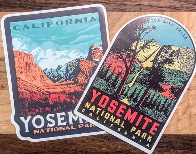 Set Of Two (2) 4″ Yosemite National Park Sticker Decal