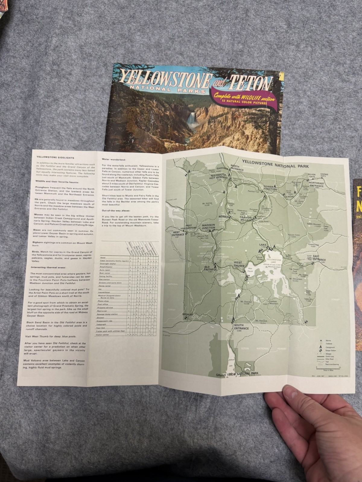 Vintage 1960s Yellowstone National Park memorabilia lot of 3