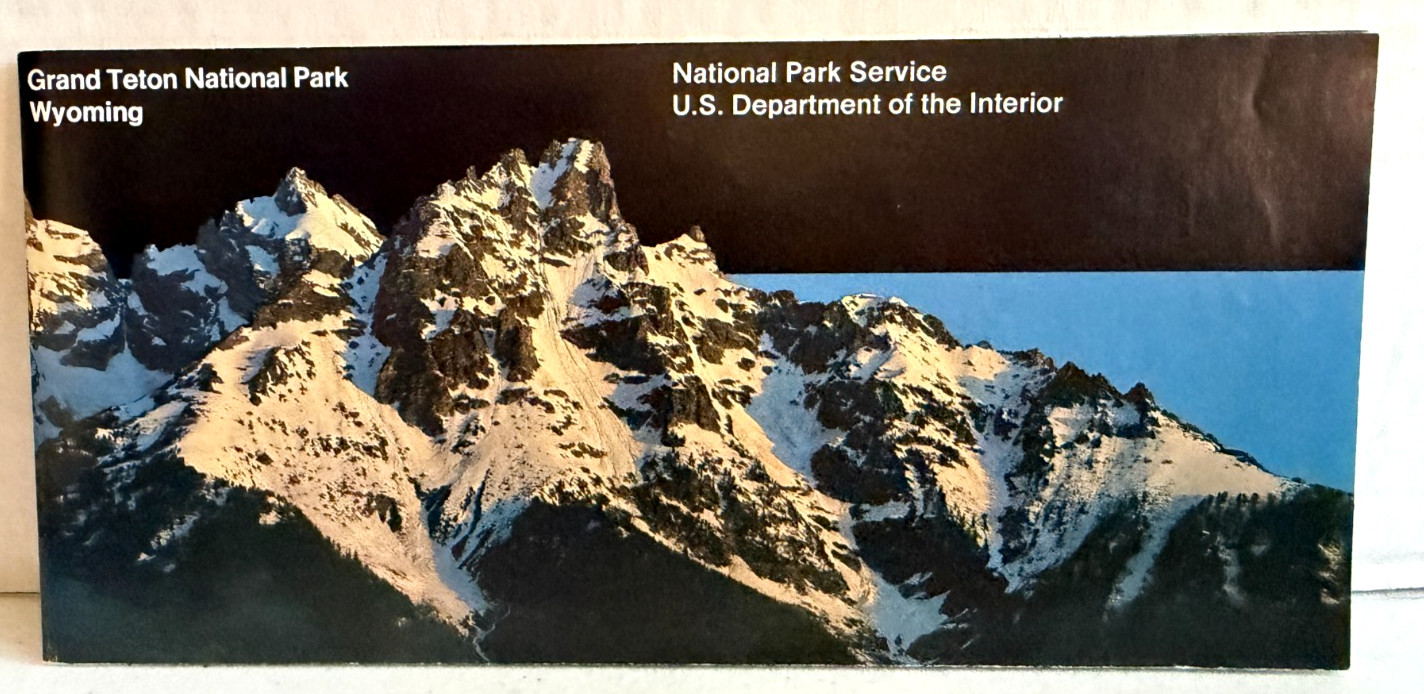 Vintage Grand Teton National Park Official Map and Guide US Dept of Interior!