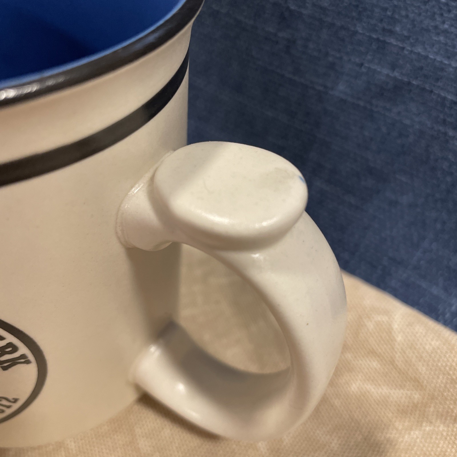 Grizzly Country Yellowstone National Park Mug Blue/black/cream Bear & Paw Print