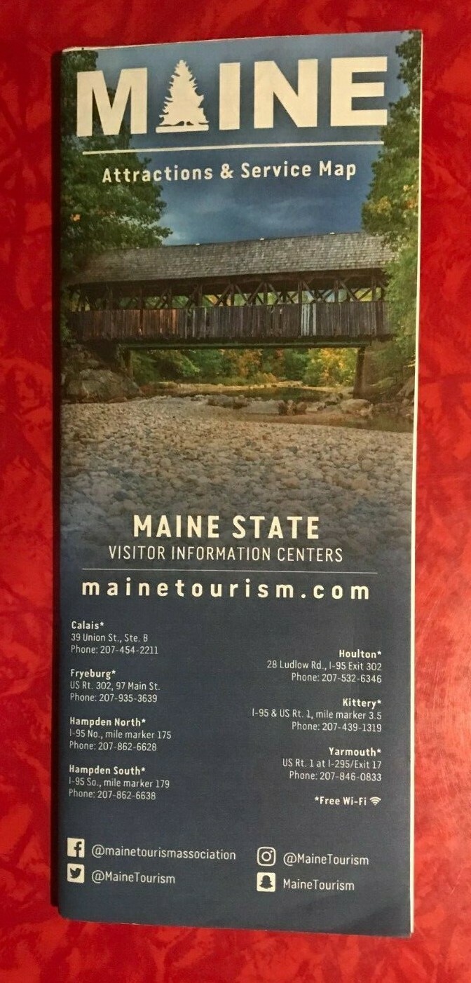 MAINE ATTRACTIONS & SERVICE MAP published in 2019