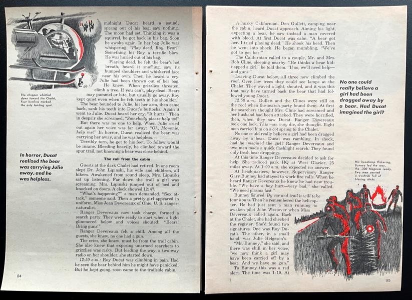 Night of the Grizzlies 1968 Exposé “Glacier Park’s Great Grizzly Bear Mystery”