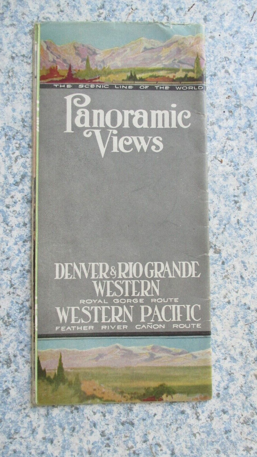 Western Pacific Railroad Panoramic Views Brochure Denver Rio Grande 1924 Vtg