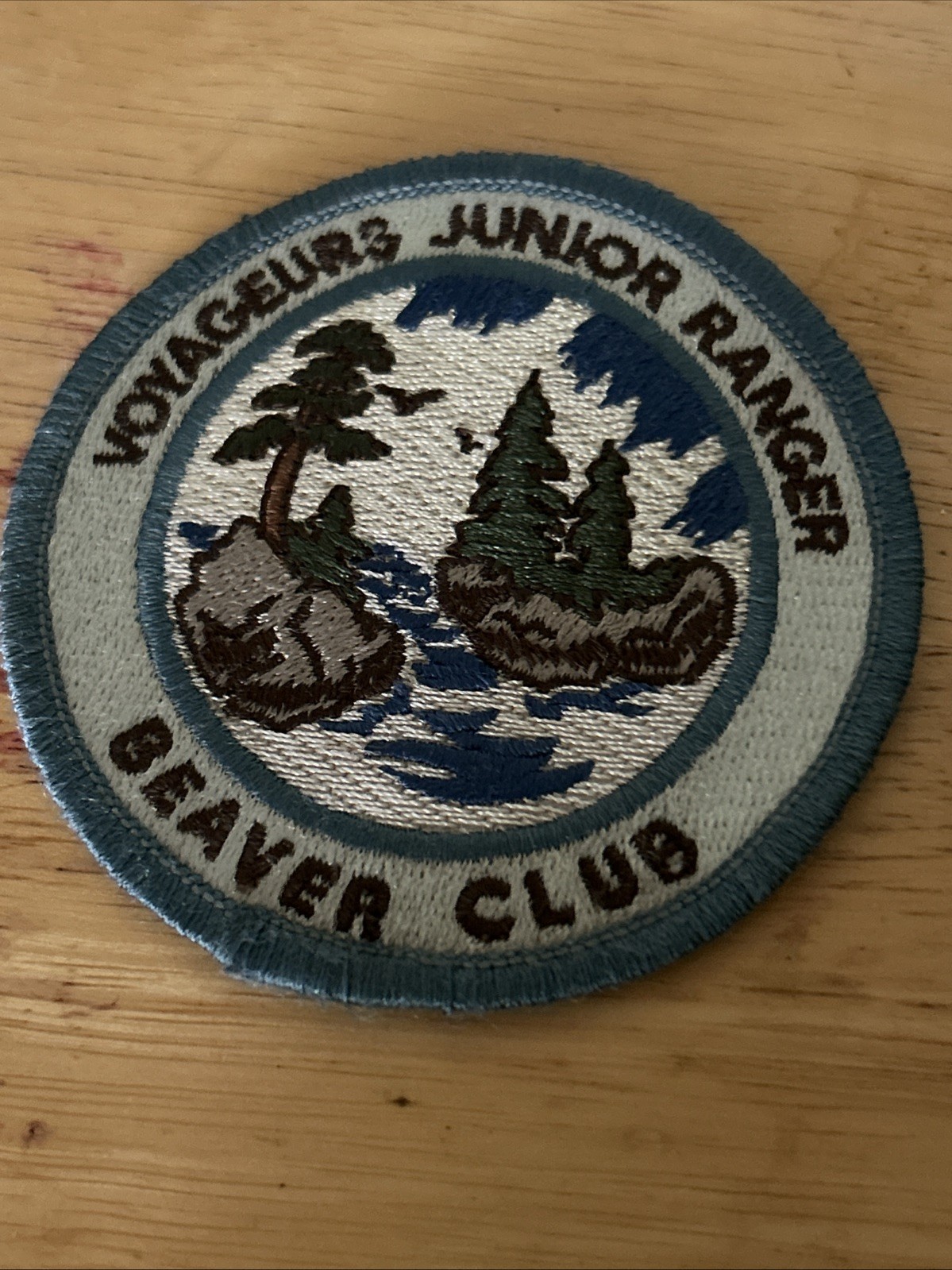 NPS Junior Ranger Patch Glacier Bay National Park Whale Fluke, Blue Patch