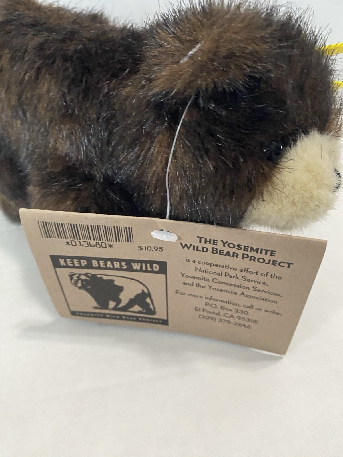 Vintage The Yosemite Wild Bear Project Plush Black Bear Ear Tag #130