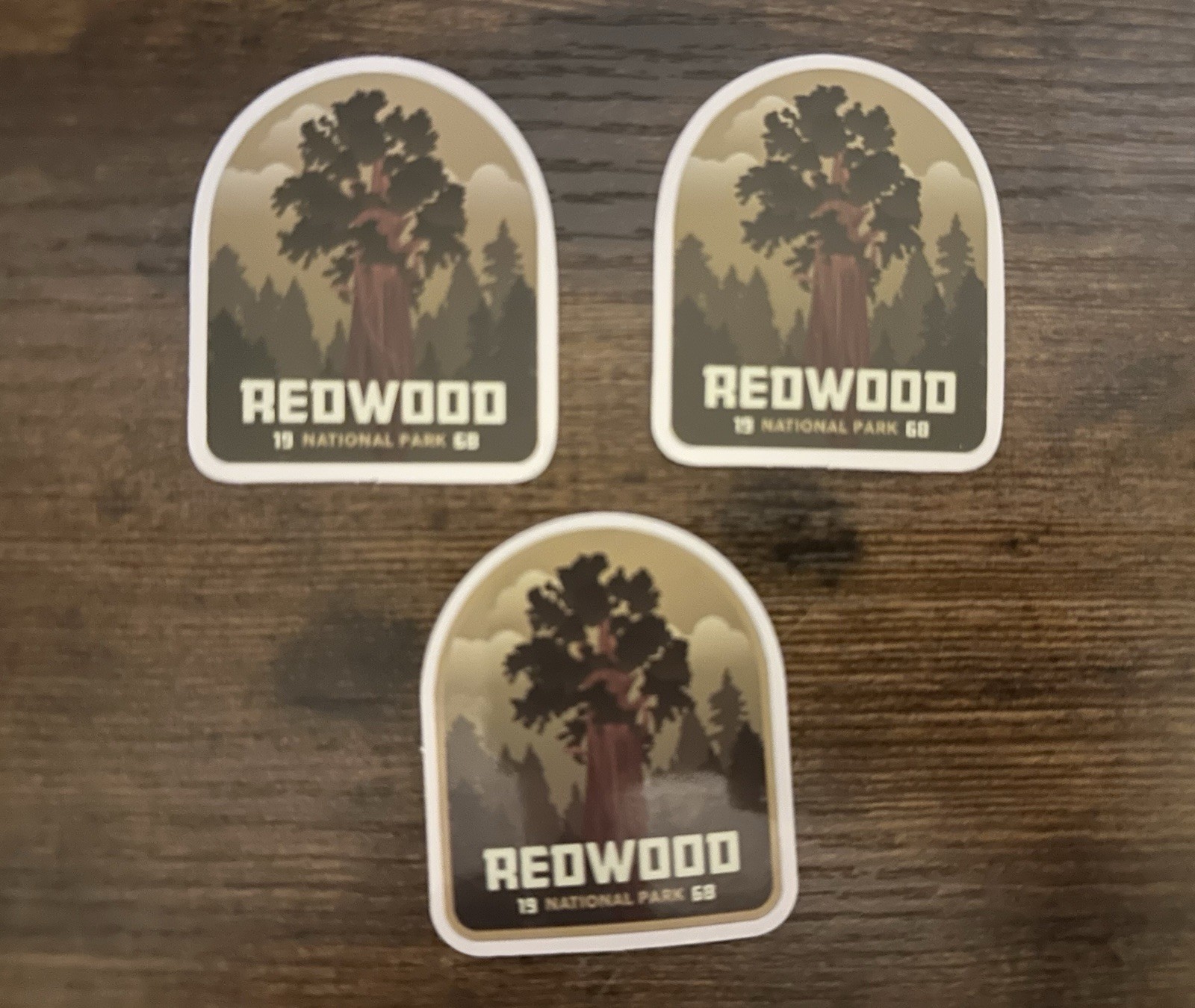 Redwood National Park Sticker California Set Of 3