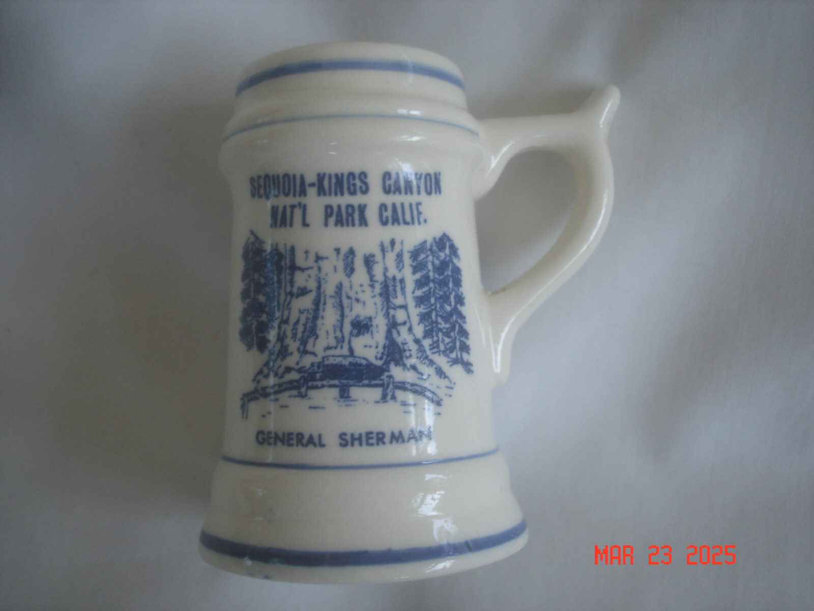 Vtg. MINI CERAMIC STEIN SEQUOIA-KINGS CANYON NAT’L PARK CA General Sherman Tree