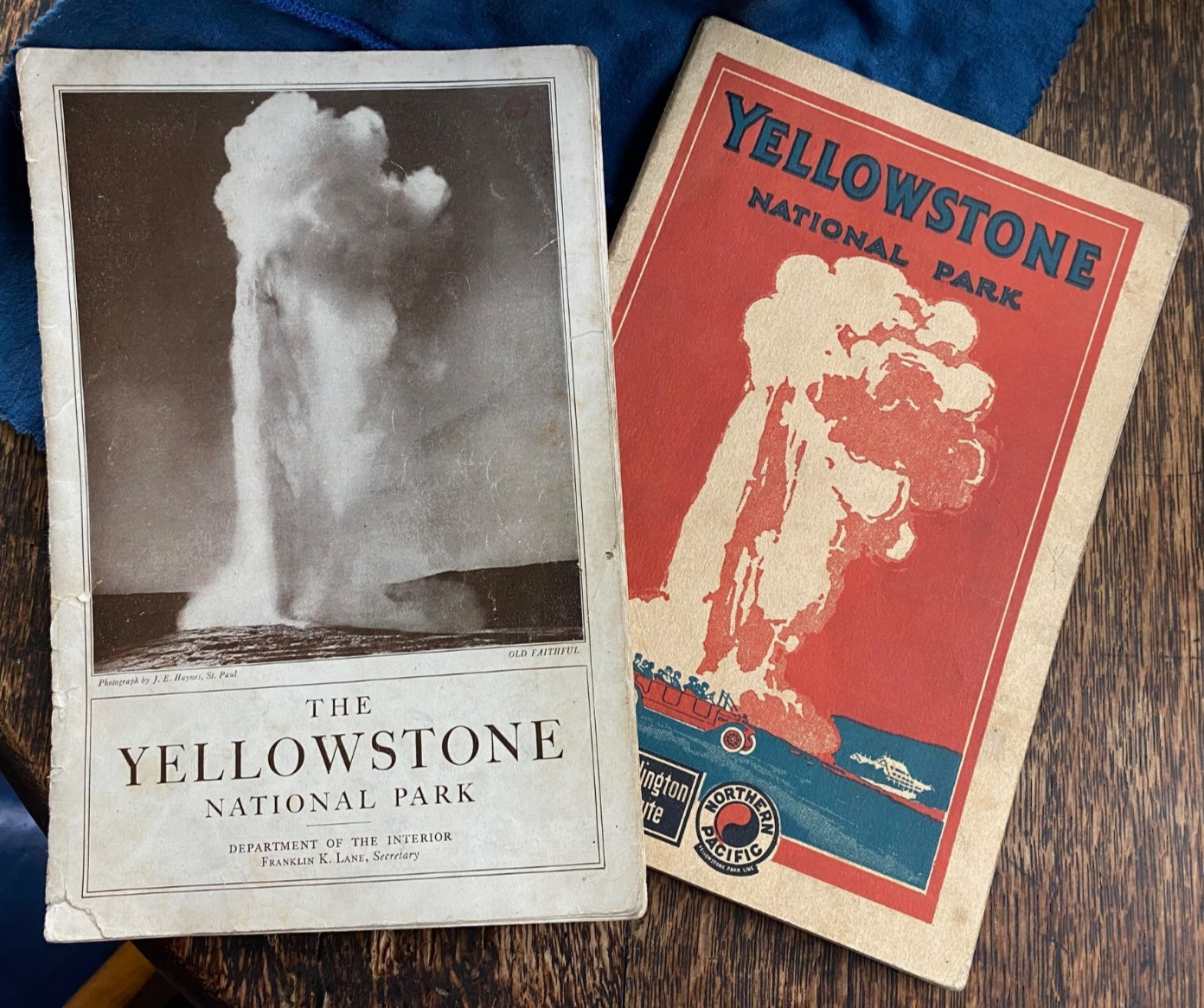 Vintage Brochures 1913, 1926 Yellowstone National Park, Wyoming,Northern Pacific