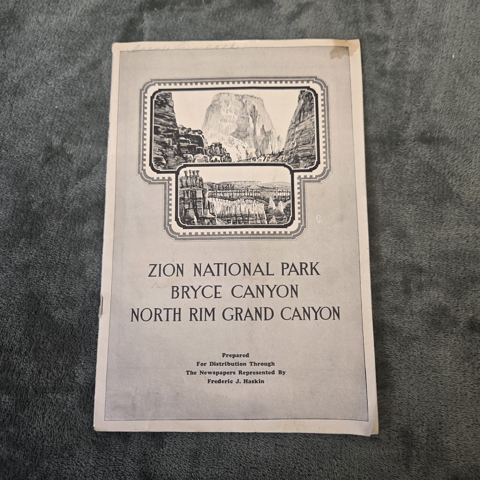 Zion and Bryce Canyon National Parks, North Rim National Park Service 1925
