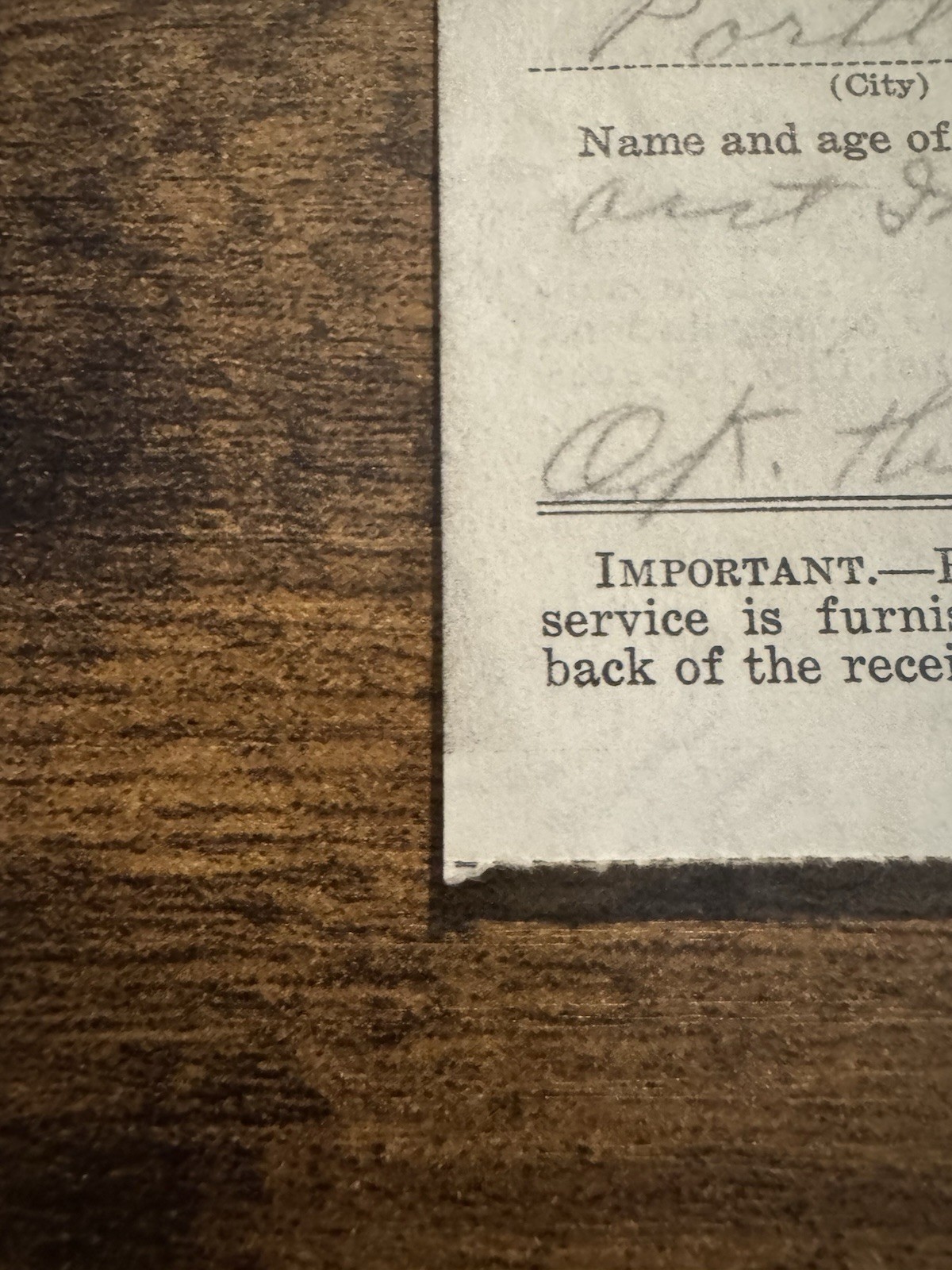 Antique 1931 Receipt US National Park Services, Carlsbad Caverns New Mexico
