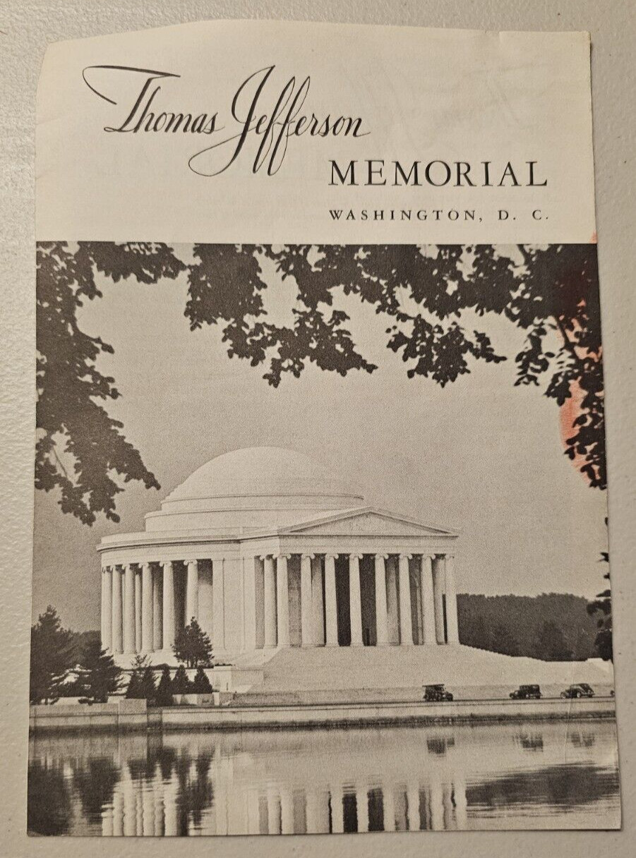 Official 1961 National Park Service JEFFERSON MEMORIAL Pamphlet Washington D.C.