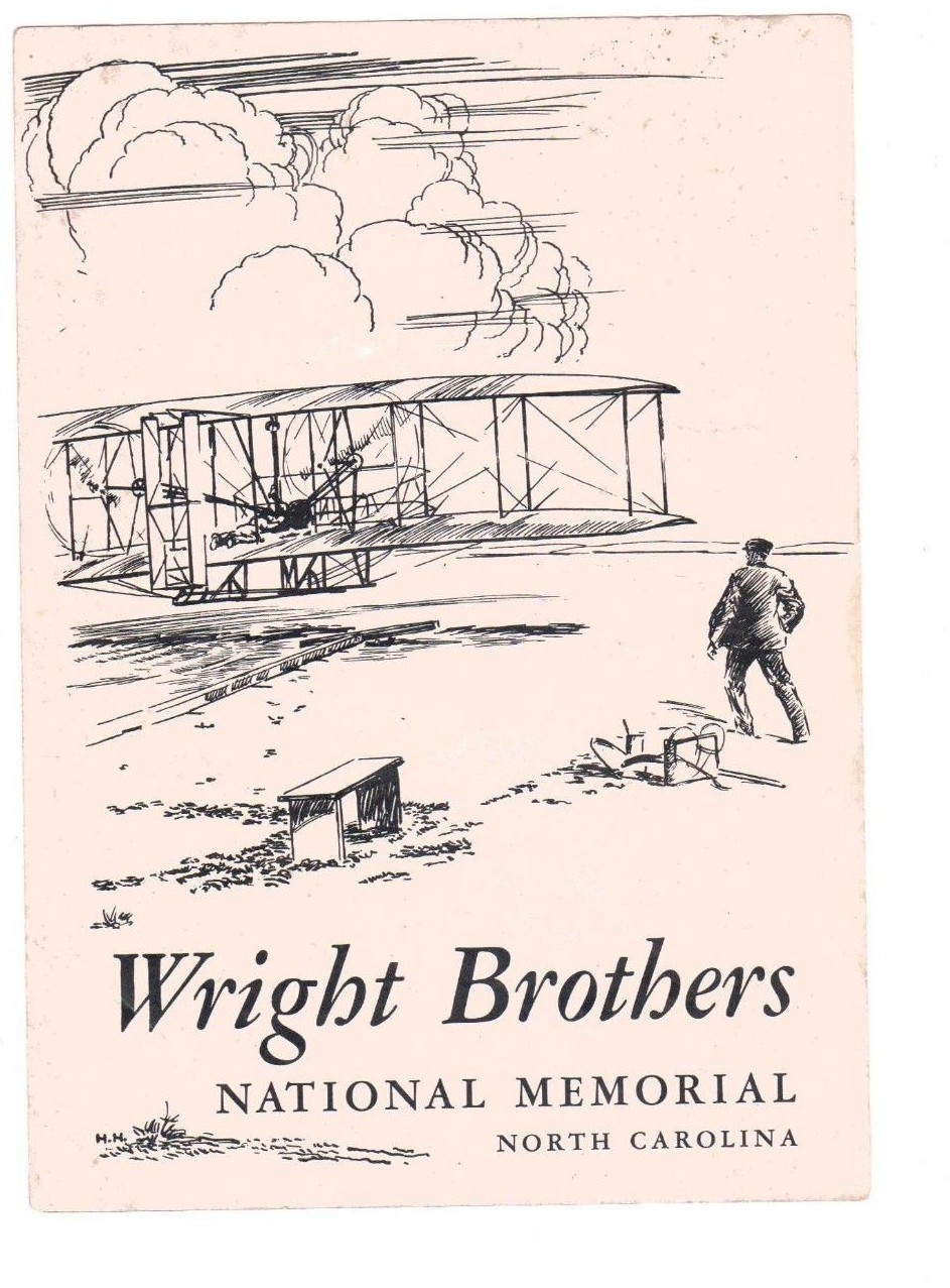 Vtg 1954 Wright Brothers National Memorial North Carolina NPS Brochure Pamphlet