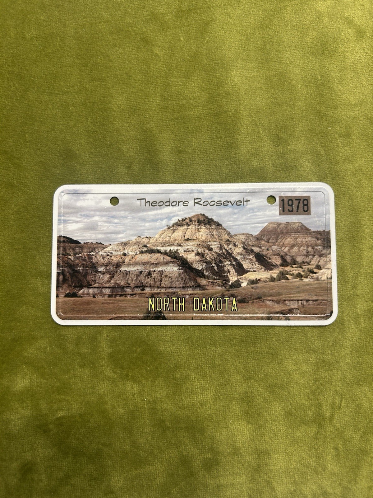 NORTH DAKOTA VINTAGE WILLABEE & Ward NATIONAL PARK MINITURE LISENCE PLATE